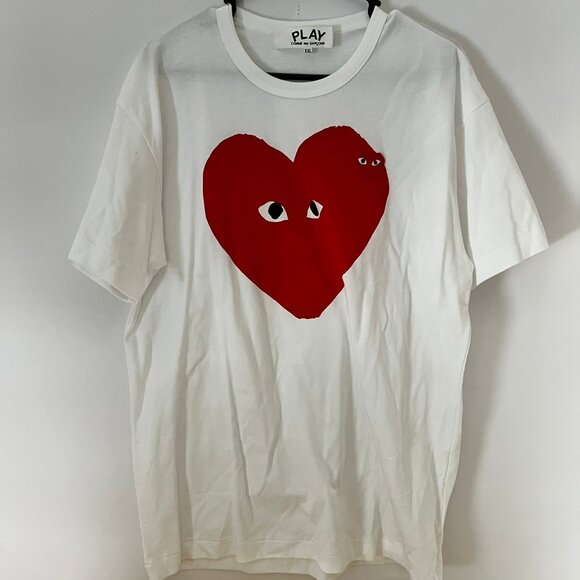 Comme Des Garcons PLAY Red Heart Tee Size XXL - Picture 1 of 4